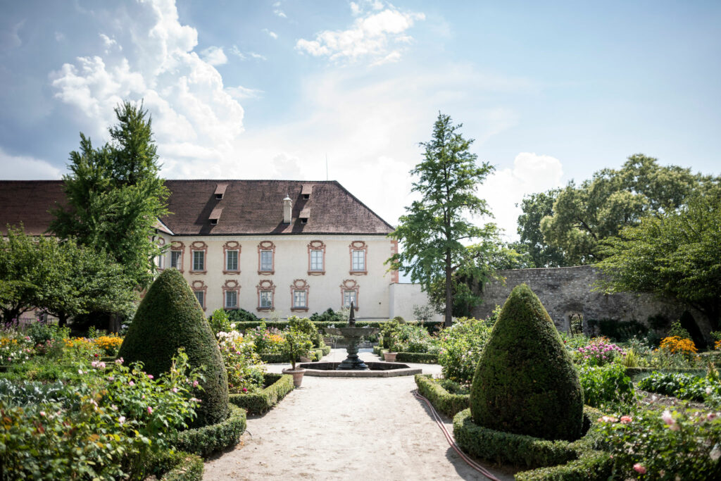 Das Fotos zeigt den Blick von Brixner Herrengarten aus in südliche Richtung zur Hofburg